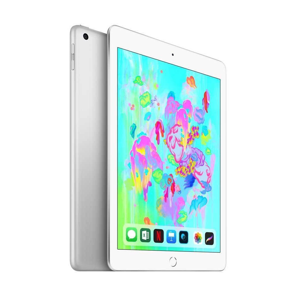 Apple iPad 6th Gen 32GB Wi-Fi + 4G Unlocked Silver Good