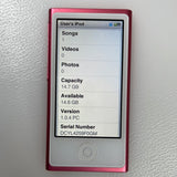 Apple iPod Nano 7th Gen 16GB Pink (READ DESCRIPTION) REF#ST1763