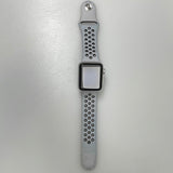 Apple Watch Series 3 Nike GPS Aluminium 38MM Silver Good Condition REF#54522
