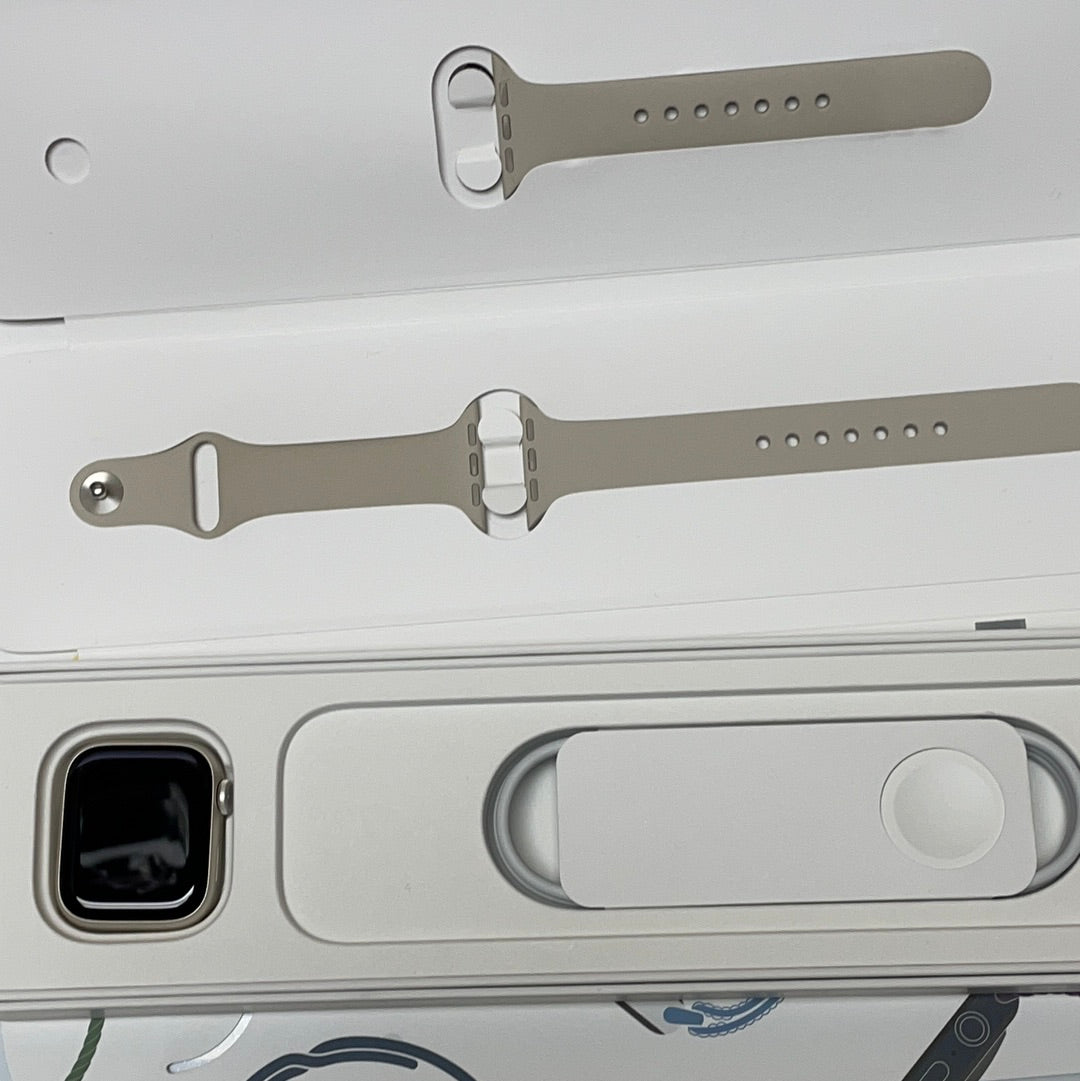 Apple Watch Series 7 GPS Aluminium 41 mm Starlight Pristine Condition REF#46137