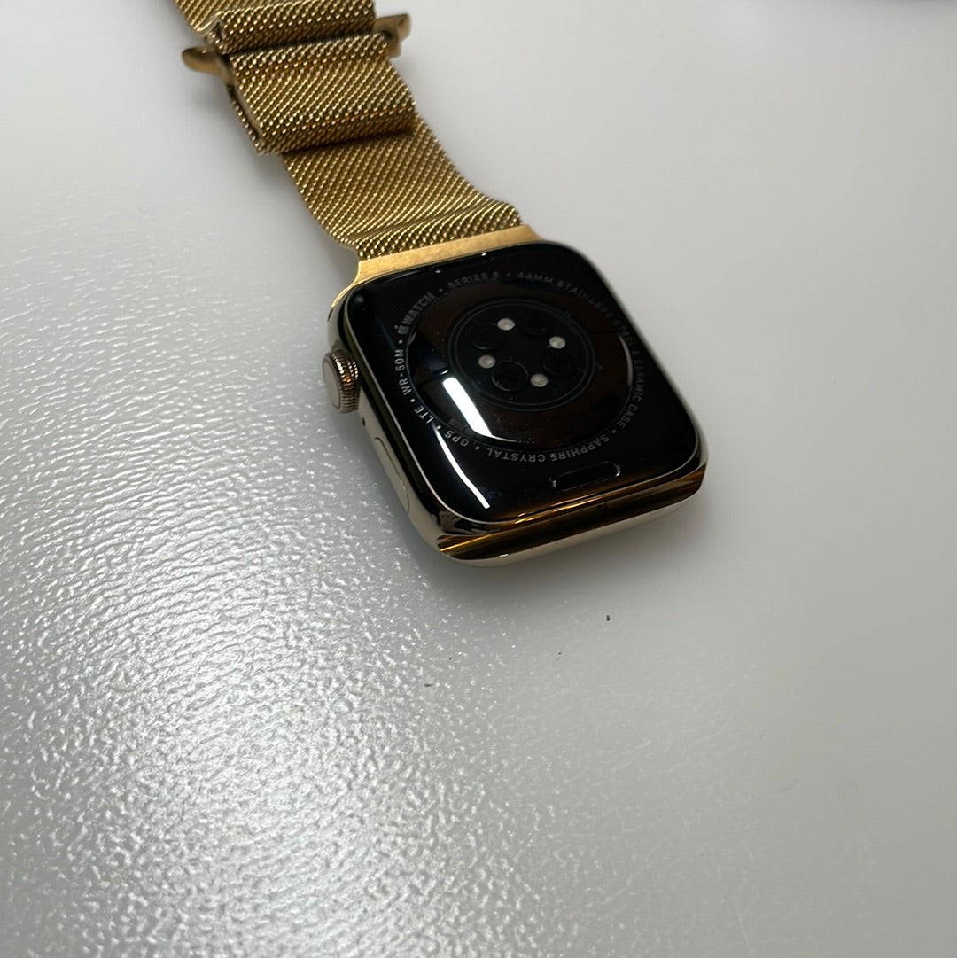 Apple Watch Series 6 GPS+Cellular Stainless Steel 44MM Gold Good Condition REF#54170