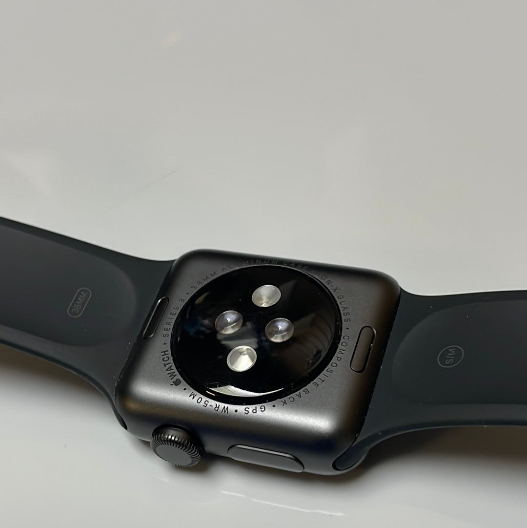 Apple Watch Series 3 GPS 38mm Alum Space Grey Very Good Condition REF#015504672