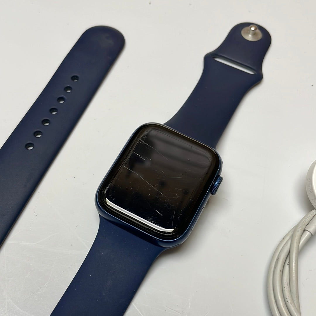 Apple Watch Series 6 GPS Aluminium 44MM Blue Acceptable Condition REF#49098