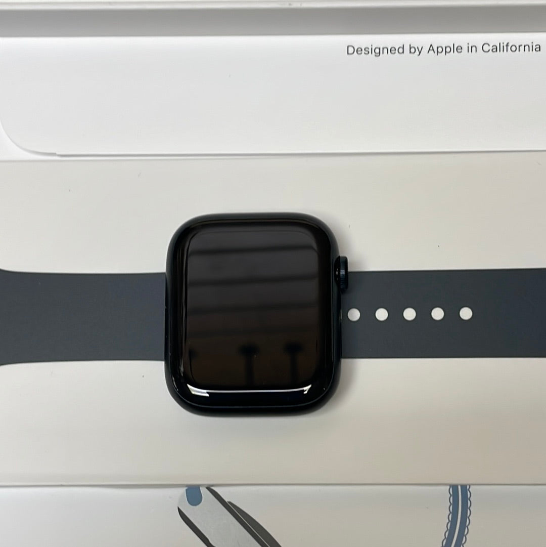 Apple Watch Series 7 GPS Alum 45MM Midnight Pristine Condition REF#49701