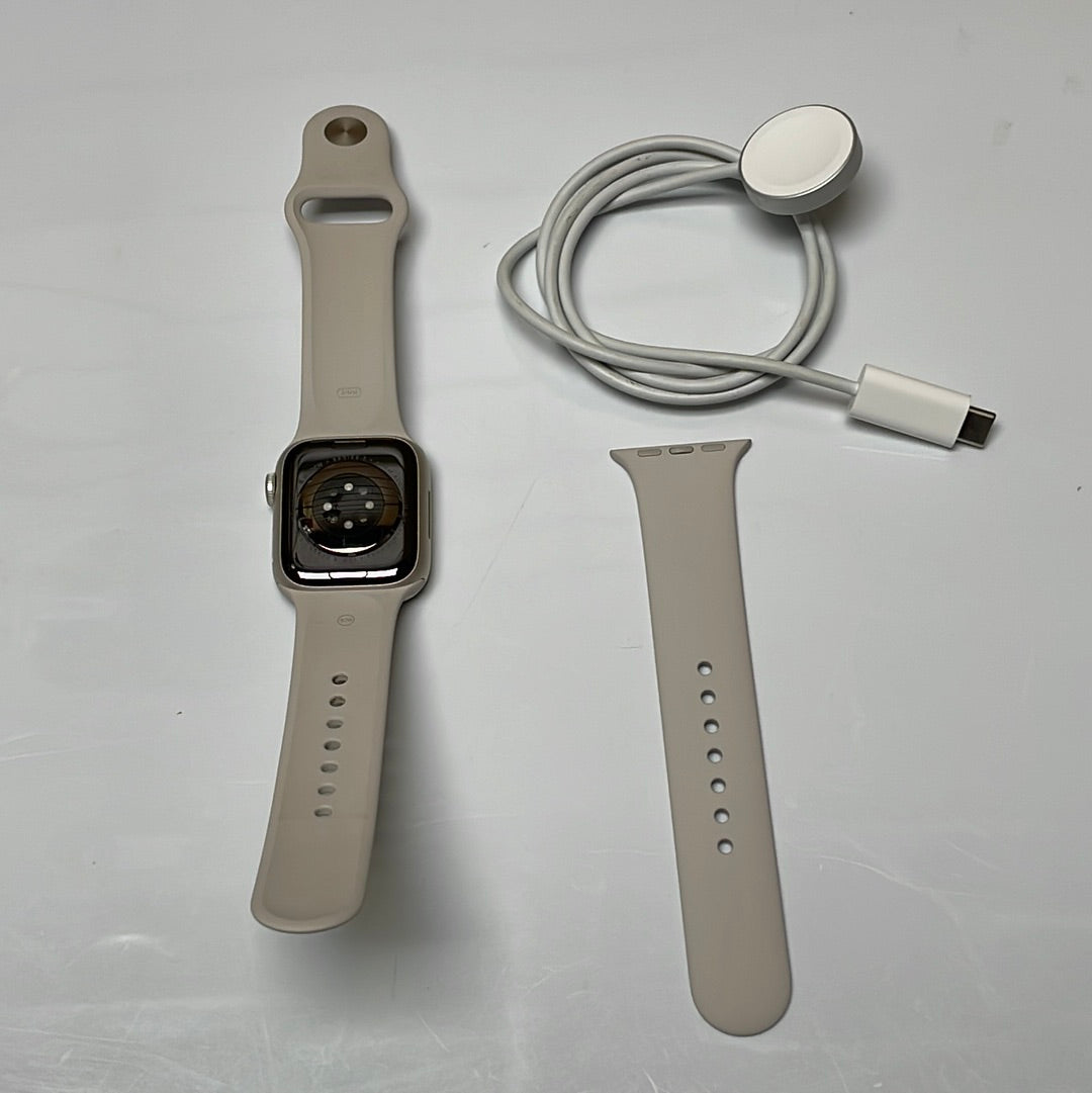 Apple Watch Series 7 GPS Alum 41MM Starlight Pristine Condition REF#48690