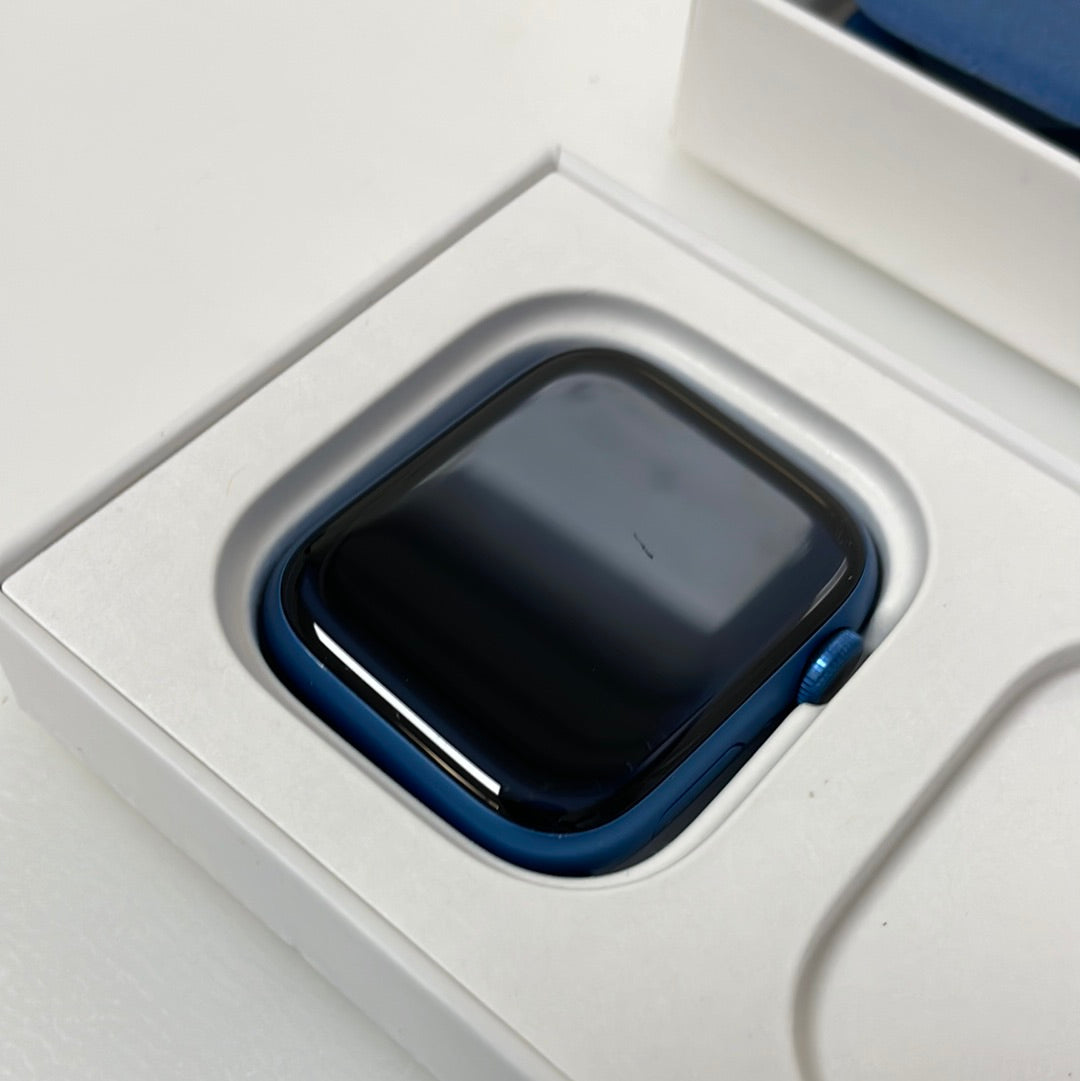 Apple Watch Series 7 GPS Alum 45MM Blue Good Condition REF#54079