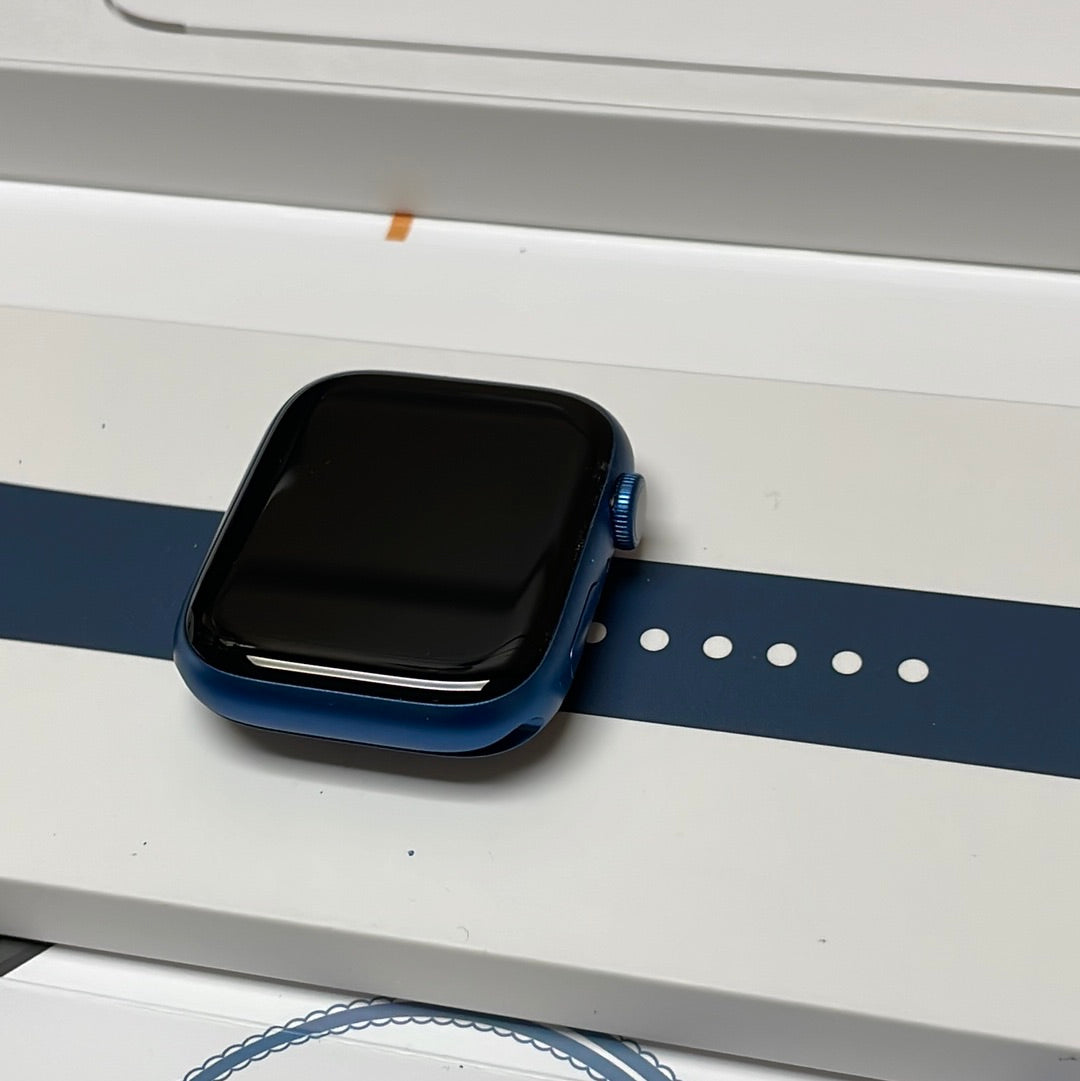 Apple Watch Series 7 GPS Alum 45MM Blue Pristine Condition REF#49502