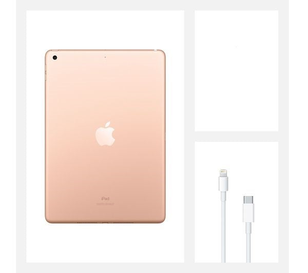 Apple iPad 8th Gen 128GB Wi-Fi + 4G Unlocked Gold Pristine
